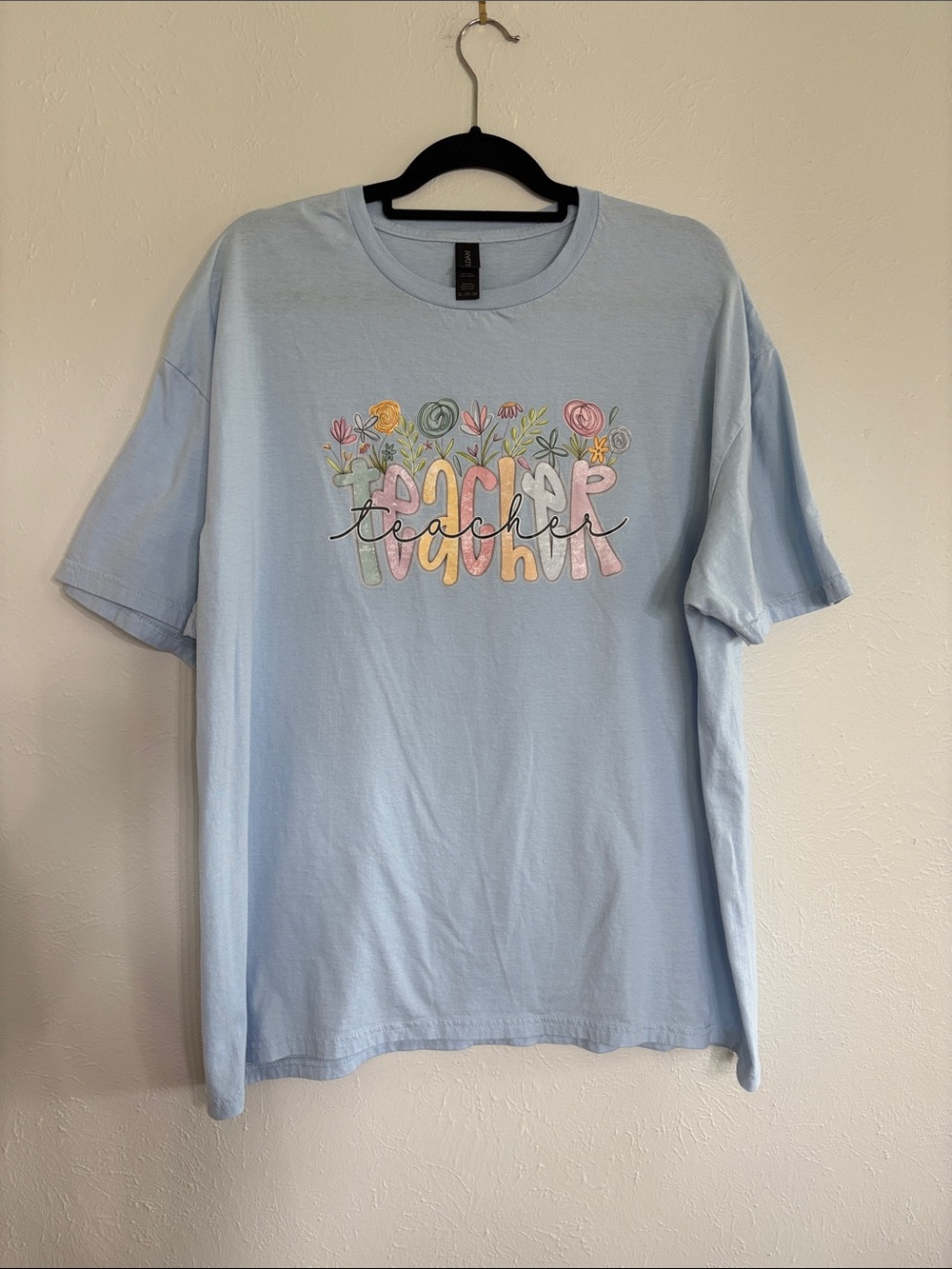 Gildan Light Blue Teacher Graphic Tee